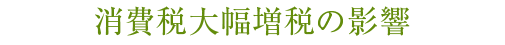 消費税大幅増税の影響